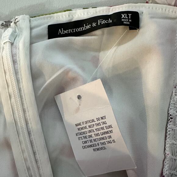 Abercrombie XLT Floral Ruffle High Low Dress XL Tall NWT‎ Wedding Guest - Picture 7 of 8